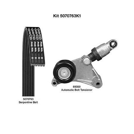 Dayco 01-08 Scion Toyota Fead Kits, 5070763K1 5070763K1